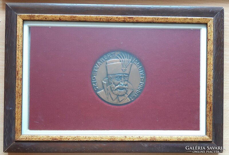 István Iván: Hero of Szigetvár Miklós Zrínyi 1566-1966, framed plaque