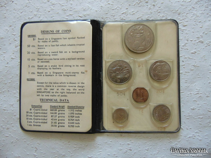 Singapore 1968 6 coins in blister