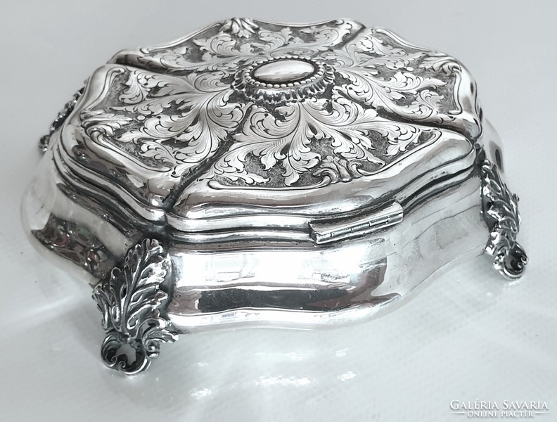 Silver jewelry box, jewelry box, jewelry holder
