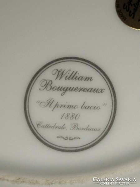 William Bouguereaux at Primo bacio 1880. fali lapos tányér