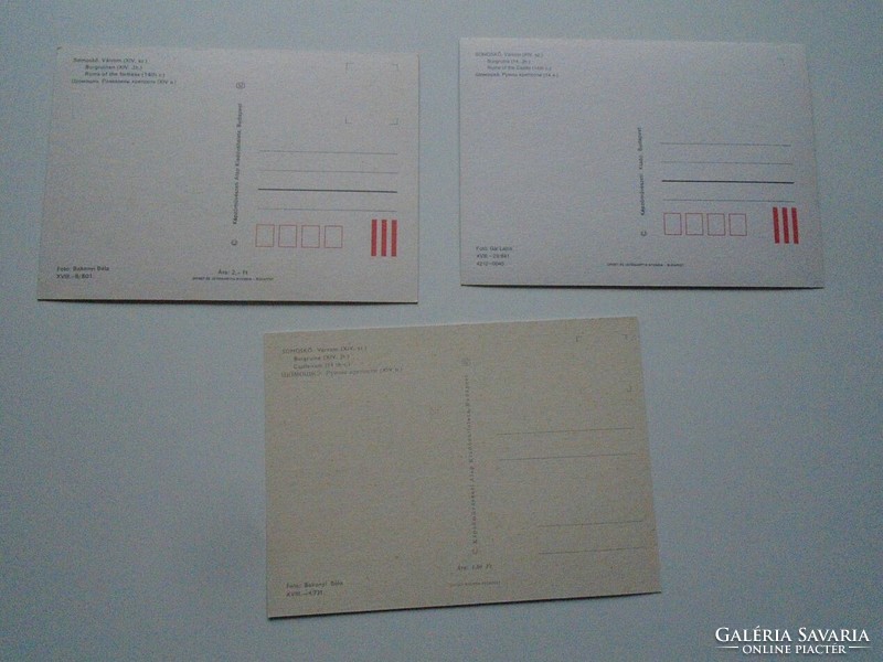 D200944   - 3    db  képeslap -SOMOSKŐ 1973-88