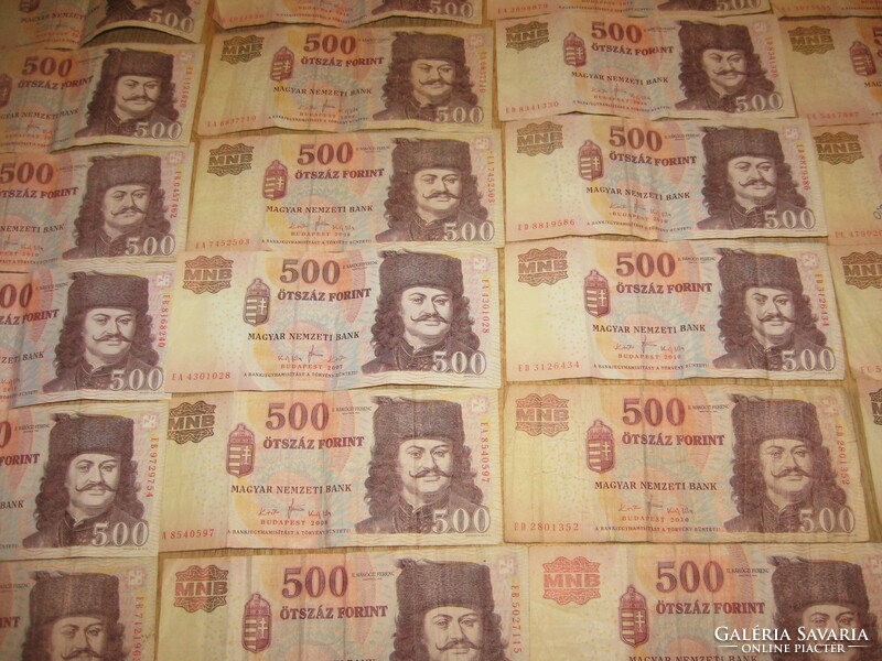 25db 500 forint EA EB EC ED 2007-2013 Rákóczi 500ft ötszáz forintos