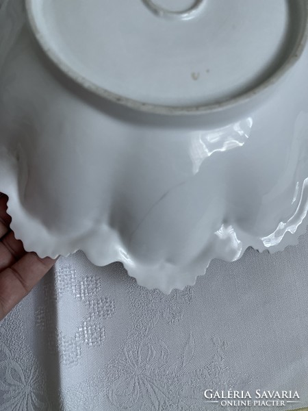 Bécsi porcelán tál, kínáló gyönyörű, sajnos sérült.