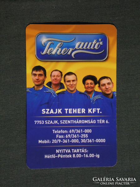 Card calendar, smaller size, sjaik truck freight taxi delivery, 2006, (6)