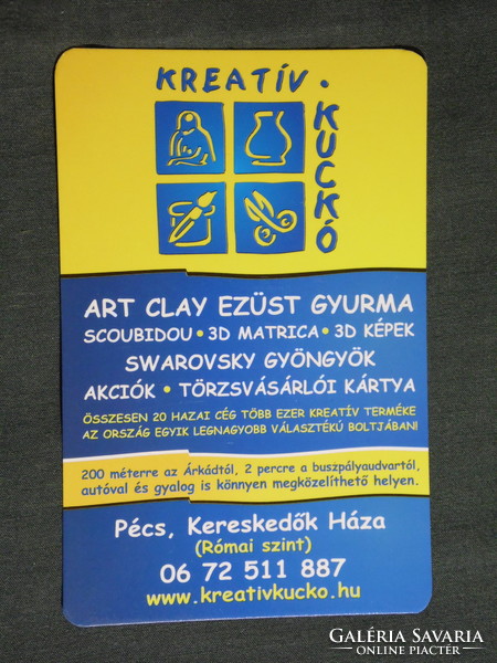 Kártyanaptár, Kreatív kuckó művészellátó üzlet, Pécs Kereskedők háza, 2006, (6)