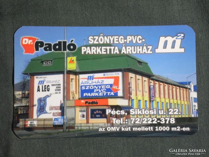 Kártyanaptár, Dr Padló, szőnyeg PVC parketta áruház, Pécs, 2006, (6)