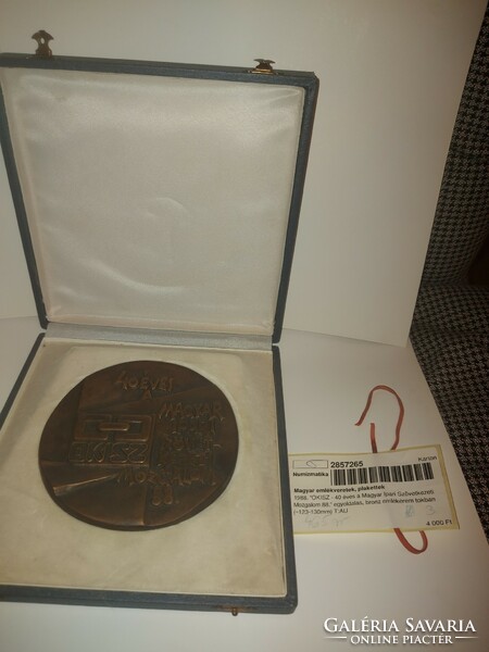 "Okisz", bronz plakett, 465 gr, 130mm