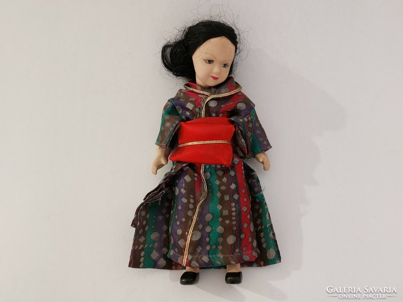 Régi japán figura lány baba 25 cm