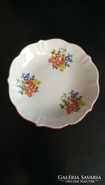 Virágos tányérka aquincum porcelán