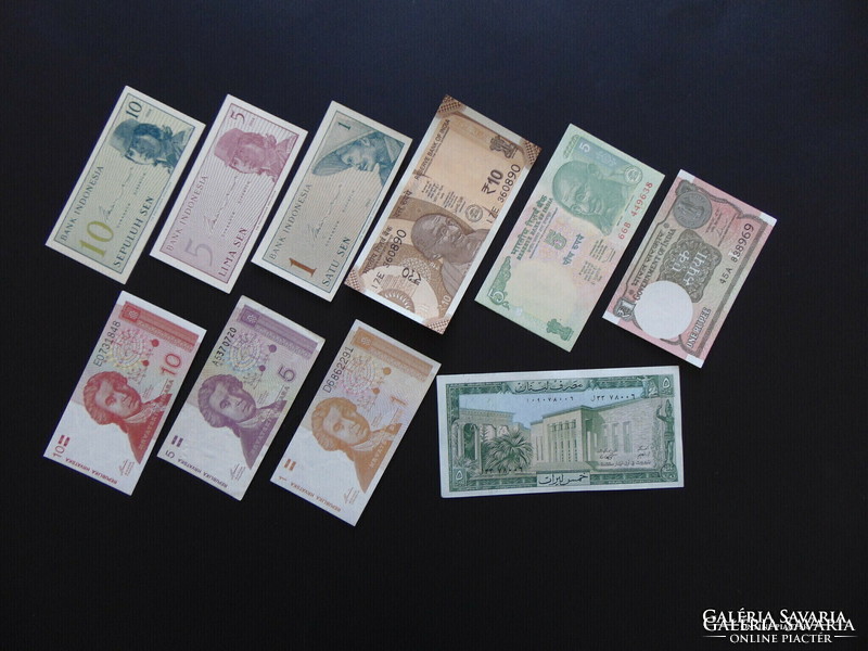 10 pieces of foreign beautiful crisp banknotes 03