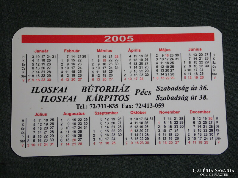 Card calendar, ilosfa furniture house, Pécs, 2005, (6)
