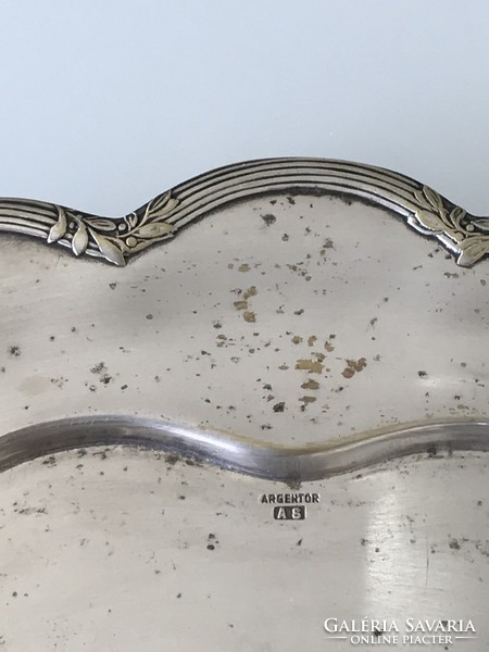 Antique argentor alpaca bowl, 18 x 16.5 cm