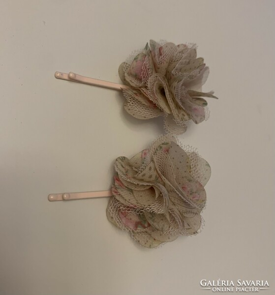 Dreamy new 2 pcs zenner delicate romantic pastel rosy twisted rose hair clip