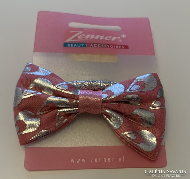 New label zenner branded bow bow hair tie with silver thread special