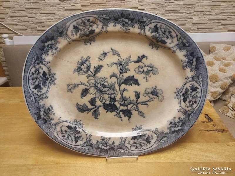 Antique English John Rigdway - Cauldon earthenware serving bowl (xxl)