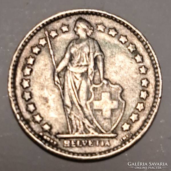 1943. Switzerland 0.835 silver 1/2 franc (g/1)