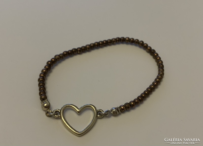 New bronze beaded heart heart pendant bracelet bangle bracelet