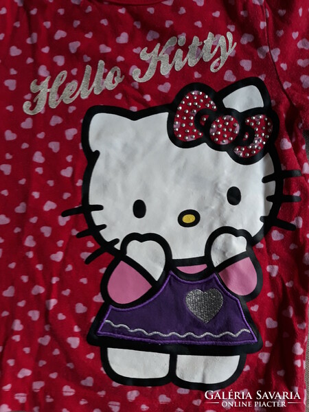 Hello Kitty-s pamut hosszú ujjú felső (3-4 éves kislánynak)