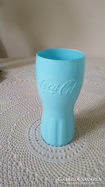 Rare turquoise Coca-Cola glass