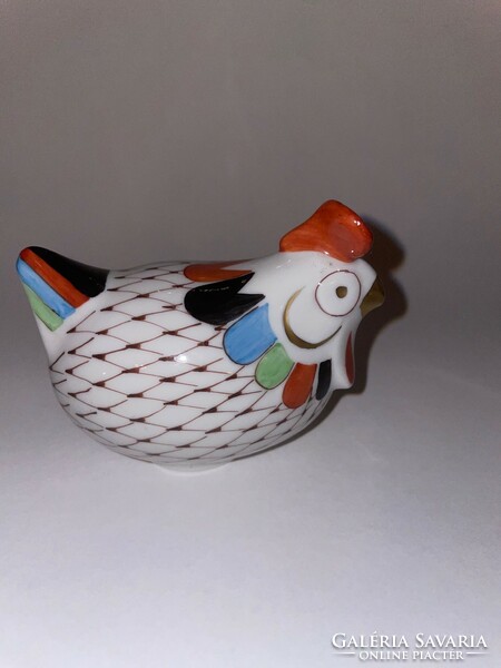 Raven house porcelain rooster with garden decor