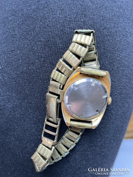 Winners!! Chajka women's gold-plated watch with original buckle strap