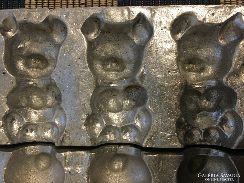 Old confectionary mold for lollipops and chocolate figures