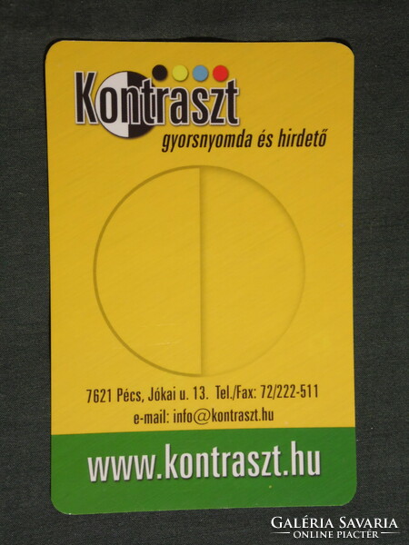 Kártyanaptár, Kontraszt gyorsnyomda és hirdető, Pécs, 2006, (6)