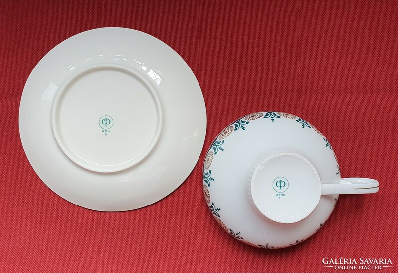 Lettin German porcelain coffee tea set cup saucer plate