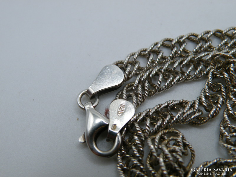 Uk0238 double row silver necklace 925