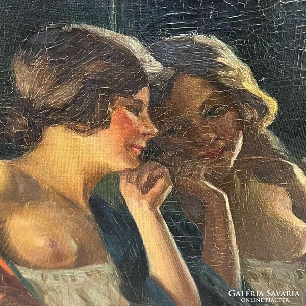 Szász István (1878-1965): Hölgy tükör előtt F00572