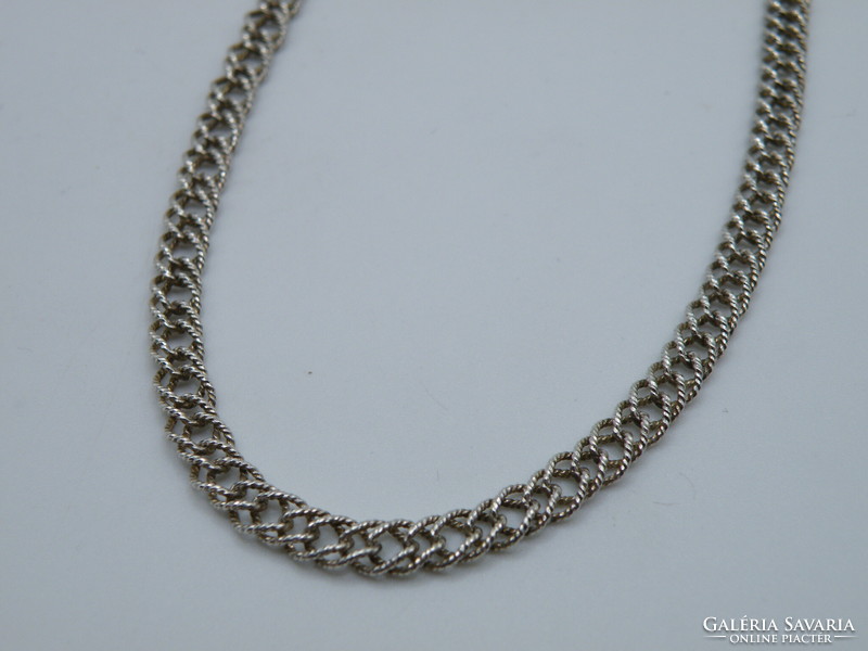 Uk0238 double row silver necklace 925