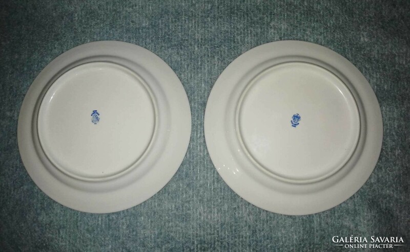 Pair of Alföldi porcelain plates - diam. 24 cm (a9)