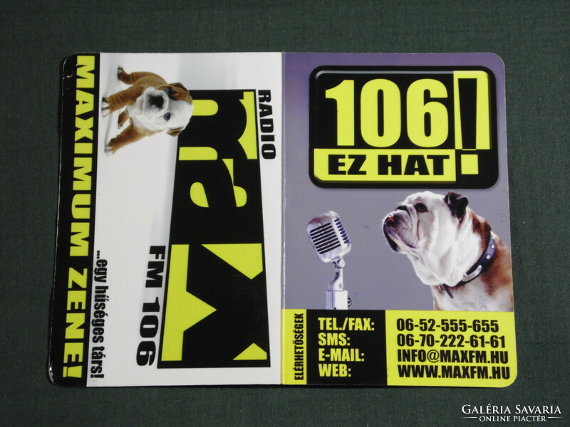 Kártyanaptár, Rádió MAX FM , kutya, névnapos, 2007, (6)