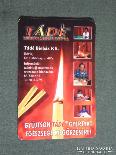 Card calendar, Tádé beeswax candle, body candle, Tádé bioház heat water, 2007, (6)