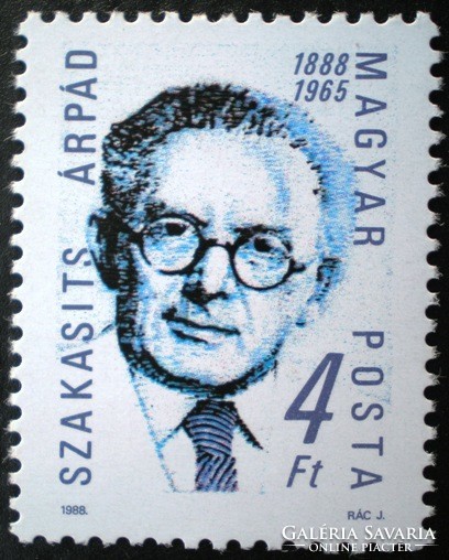 S3953 / 1988 Szakasits Árpád stamp postal clear