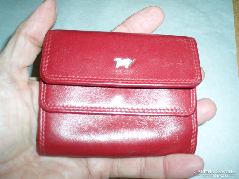 Vintage small red leather wallet