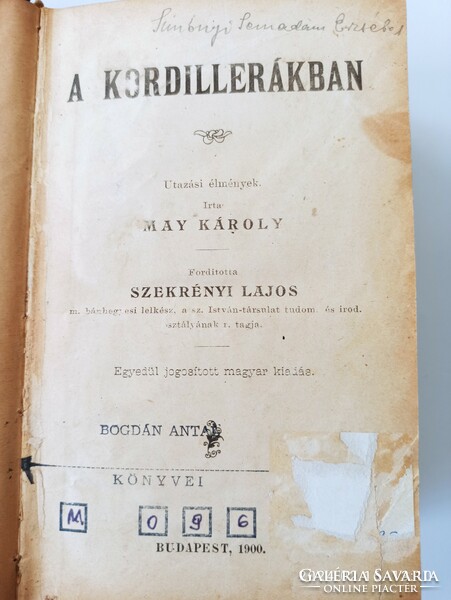 May Károly: Kordillerákban, 1900