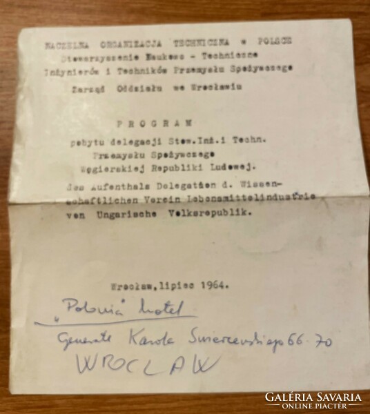 Old Malé flight ticket 1964 - Budapest-Warsaw-Budapest
