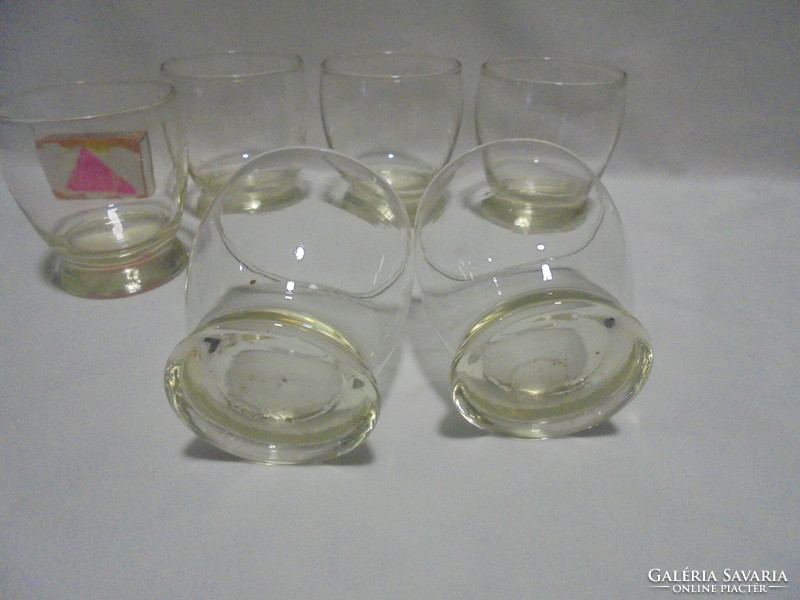 Hat darab retro klasszikus presszó kávés pohár együtt - üveg