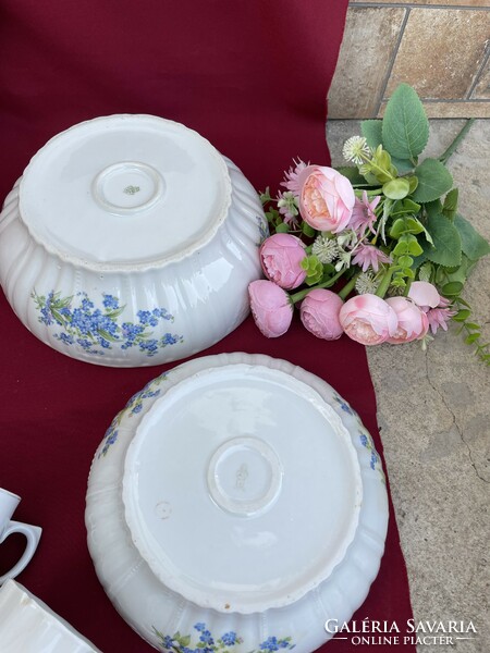 Zsolnay forget-me-not porcelain scone bowl scone bowls bowl with stewed side dishes heirloom porcelain