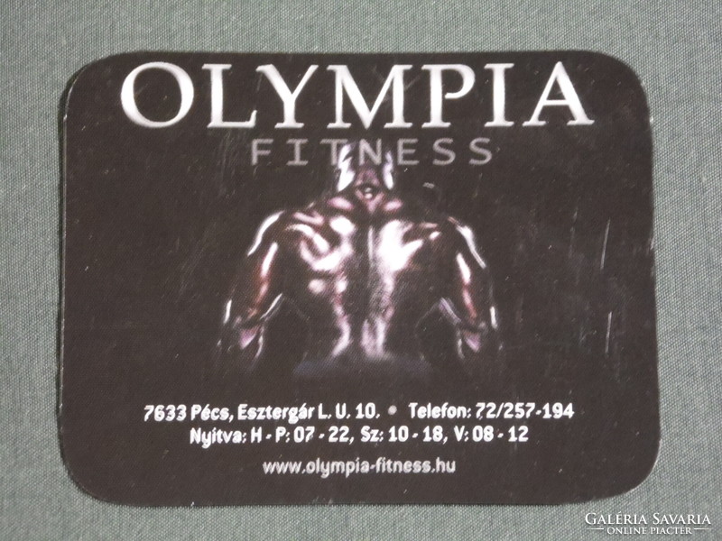 Kártyanaptár, kisebb méret, Olympia fitness terem, Pécs, férfi modell, 2007, (6)