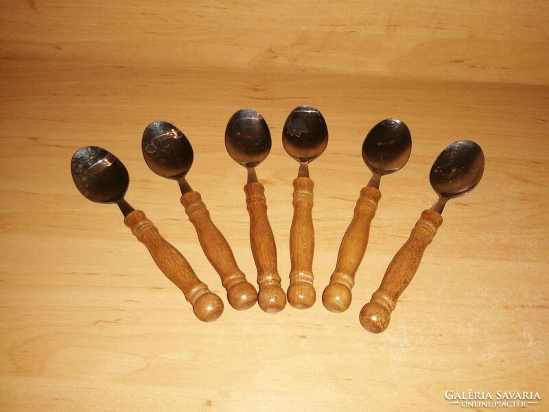 Stainless wooden spoon 6 pcs (28/d-1)
