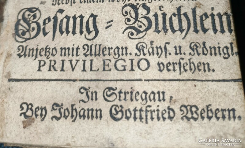 1 Ft-ról! Ritkaság! 1710-1730 közötti énekes könyv! Johann Gottfried Webern! Két könyv egybekötve!!