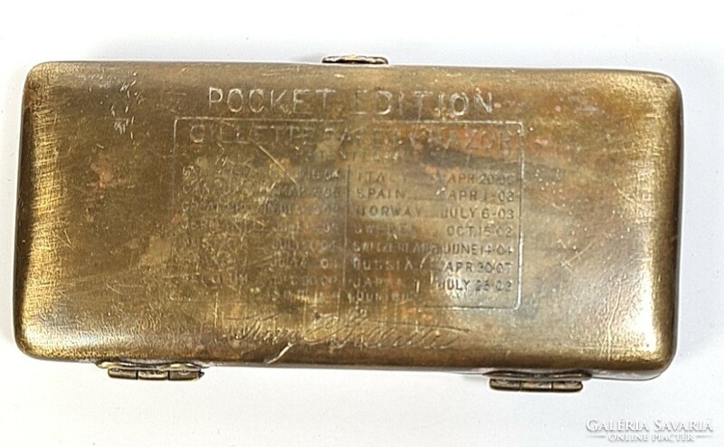 Vintage/antique gilette razor holder metal box