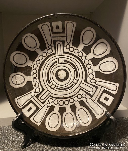 Iparművész kerámia fali tányér
