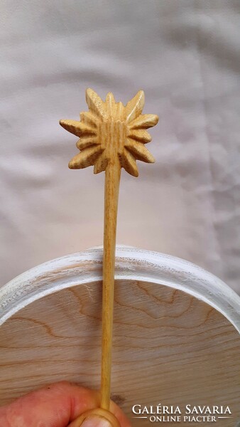 Natural ash hairpin, hair ornament, carved from wood