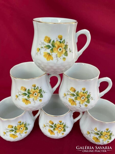 Zsolnay porcelain flowered belly mug bunch finjsa mugs grandmother's treasure heirloom