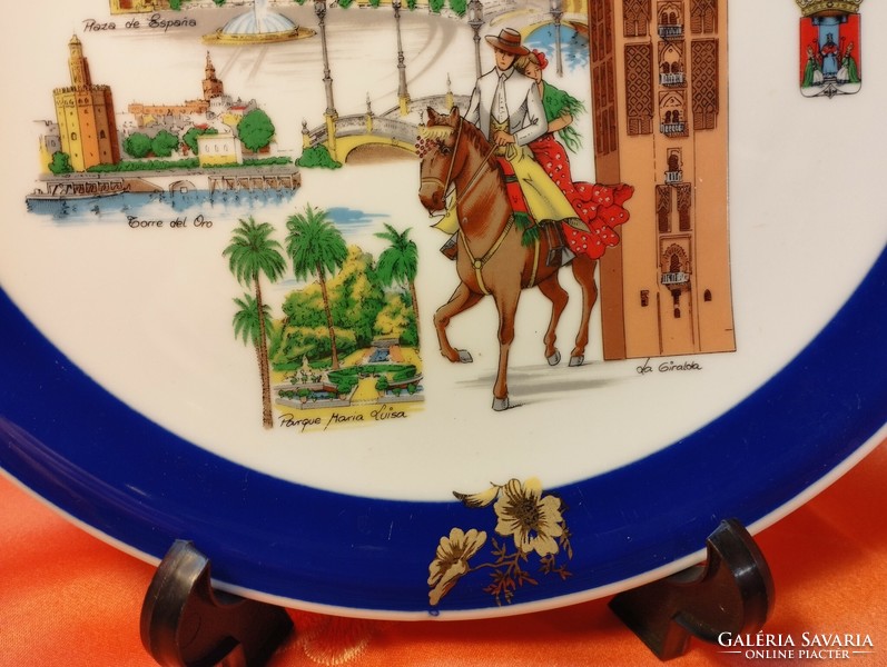 Seville, porcelain decorative plate, souvenir plate