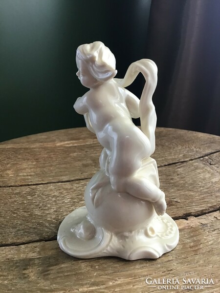 Antique nymphenburg porcelain putto figure