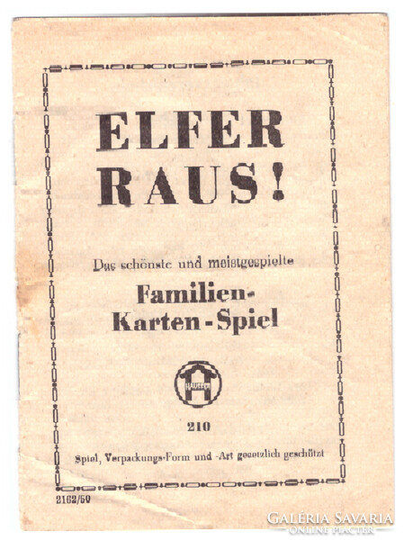 336. Elfer raus! Family card game 80 cards
